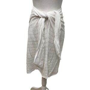 Vix Paula Hermanny Beach Swimsuit Wrap Womens One Size White Resort Vacation